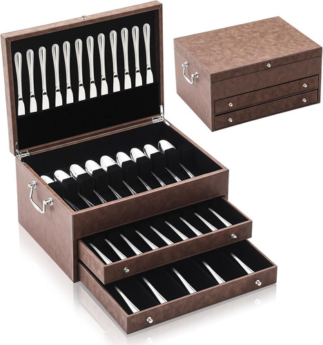 Layer leather silverware - layer,